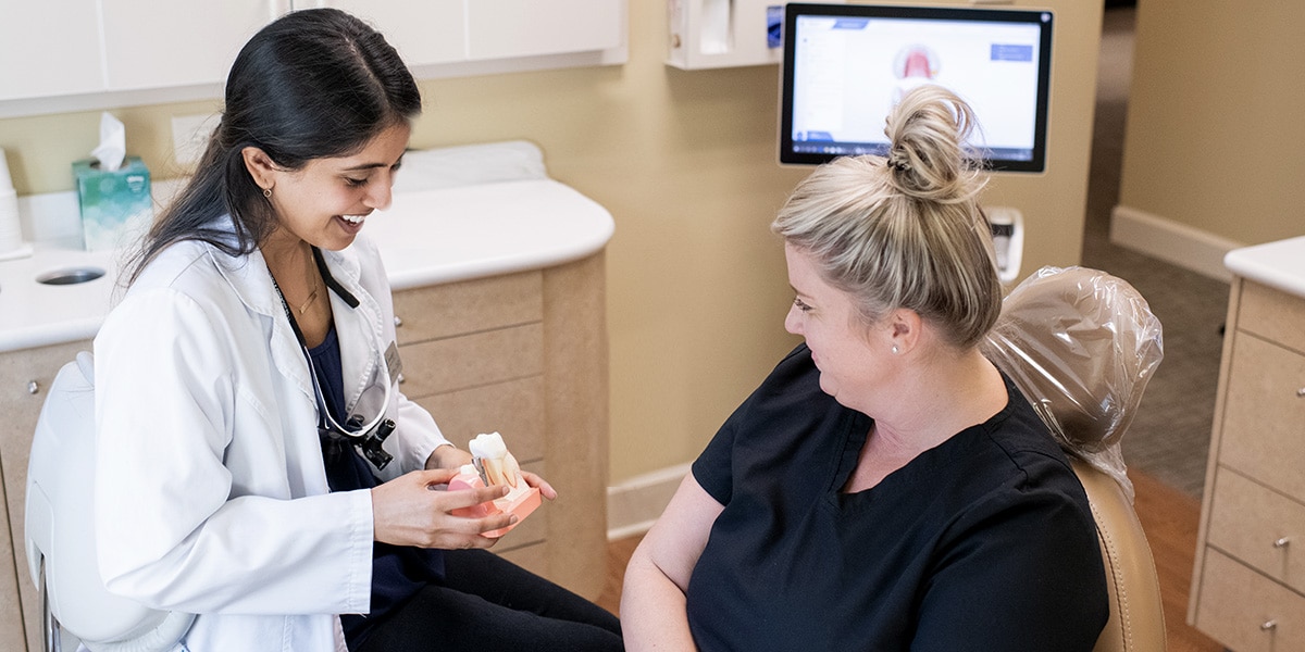 Doctor giving patient instructions photo